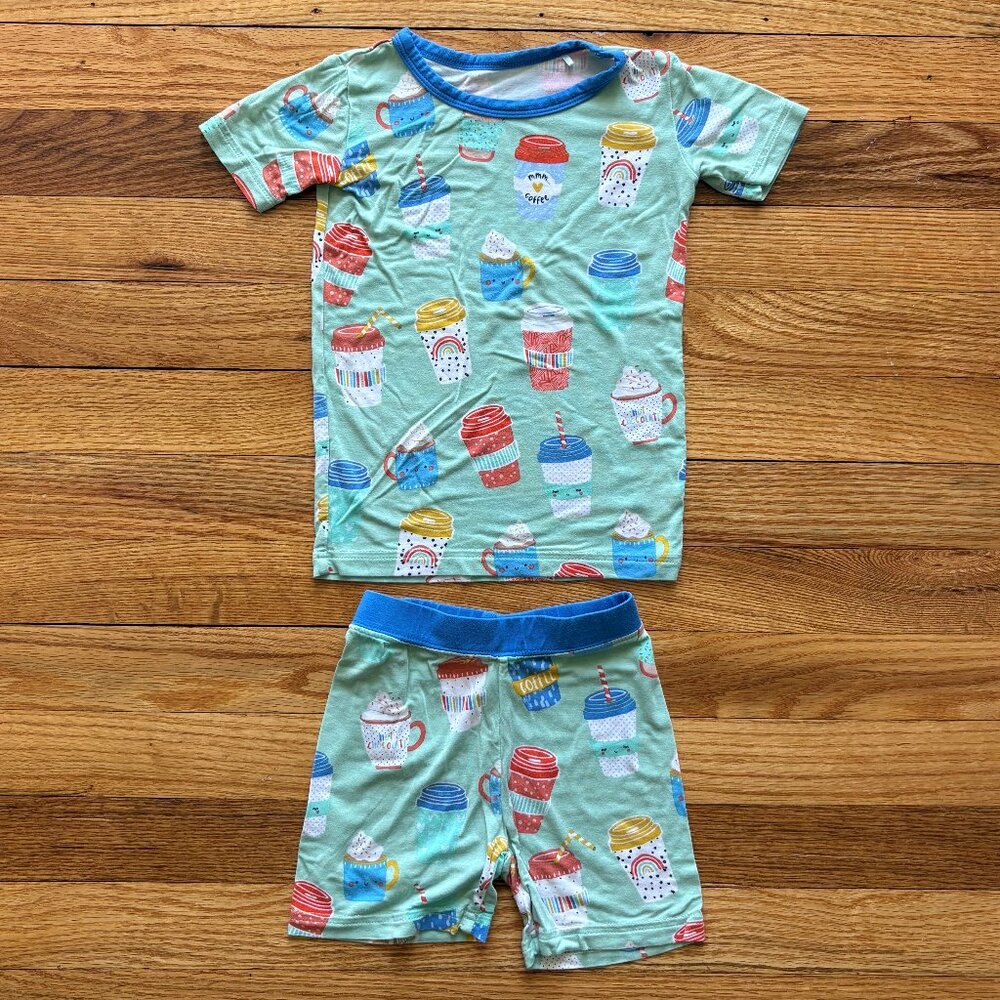 Little Sleepies Two-Piece Pajama Set (Shorts) in Love You a Latte Size 2T